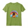 Donna Carino Boerboel Rainbow Cloud South African Mastiff Puppy Dog Maglietta con Collo a V - Felicità Boerboel T-shirt per Amanti dei Cani