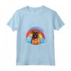 Donna Carino Boerboel Rainbow Cloud South African Mastiff Puppy Dog Maglietta con Collo a V - Felicità Boerboel T-shirt per Amanti dei Cani