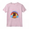 Donna Carino Boerboel Rainbow Cloud South African Mastiff Puppy Dog Maglietta con Collo a V - Felicità Boerboel T-shirt per Amanti dei Cani