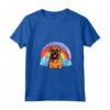 Donna Carino Boerboel Rainbow Cloud South African Mastiff Puppy Dog Maglietta con Collo a V - Felicità Boerboel T-shirt per Amanti dei Cani