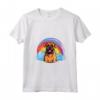 Donna Carino Boerboel Rainbow Cloud South African Mastiff Puppy Dog Maglietta con Collo a V - Felicità Boerboel T-shirt per Amanti dei Cani