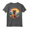 Boerboel Rainbow Bridge Simpatico cucciolo di mastino sudafricano Maglietta - Design commemorativo per amanti dei cani Boerboel