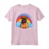 Carino Boerboel Rainbow Cloud South African Mastiff Puppy Dog Maglietta - Felicità tra le Nuvole - Ideale per Amanti dei Cani e Proprietari di Boerboel