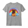Carino Boerboel Rainbow Cloud South African Mastiff Puppy Dog Maglietta - Felicità tra le Nuvole - Ideale per Amanti dei Cani e Proprietari di Boerboel