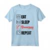 Mangiare il Sonno Boomerang - Ripetere Boomerang Lanciatore - Maglietta Sport per Giocatori di Boomerang - Ideale per Natale o Compleanno