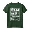 HapTiger Caccia Sport Gioco Maglietta - Design Boomerang per Amanti dell'Australia - Mangiare Sonno Boomerang Ripetere