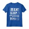 HapTiger Caccia Sport Gioco Maglietta - Design Boomerang per Amanti dell'Australia - Mangiare Sonno Boomerang Ripetere