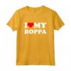 I Love My Boppa Heart Maglietta - Ideale Regalo per il Nonno alla Festa del Papà - Leggera e Confortevole