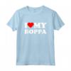 I Love My Boppa Heart Maglietta - Ideale Regalo per il Nonno alla Festa del Papà - Leggera e Confortevole