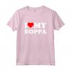 I Love My Boppa Heart Maglietta - Ideale Regalo per il Nonno alla Festa del Papà - Leggera e Confortevole
