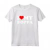 I Love My Boppa Heart Maglietta - Ideale Regalo per il Nonno alla Festa del Papà - Leggera e Confortevole