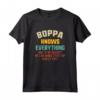 Boppa Knows Everything Vintage Father's Day Funny Maglietta - Unique Gift for Grandpa - Retro Humor Apparel