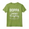 Mens Boppa sa tutto - Scherzi Divertenti Nonni Padri Maglietta - Regalo Compleanno Natale
