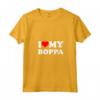 Donna I Love My Boppa Heart Maglietta con Collo a V - Ideale per la Festa del Papà o Compleanno del Nonno