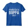 Promoted To Boppa Est 2023 For Men - Funny New Grandpa Maglietta - Unique Pregnancy Announcement Gift for Grandpa 2023