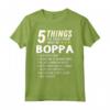 Divertente 5 Cose Nonno Boppa - Pazzo Idea Regalo Maglietta per Nipoti - Regalo Umoristico per Compleanno o Festa del Papà