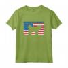 HapTiger Bandiera Americana - Maglietta Unisex per Amanti degli Animali e Patrioti USA
