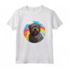Bouvier Des Flandres - Simpatico motivo arcobaleno colorato Kawaii Maglietta - Ideale per Amanti dei Cani - Acquista Online