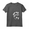 Donna Divertente Bouvier des Flandres Peeking Dog Graphic Design Maglietta con Collo a V - Ideale per gli Amanti dei Cani