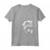 Donna Divertente Bouvier des Flandres Peeking Dog Graphic Design Maglietta con Collo a V - Ideale per gli Amanti dei Cani