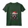Bouvier Des Flandres Cappello di Babbo Natale Divertente - Maglietta per Mamma e Papà con Collo a V - Ideale per Natale o Compleanni