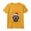 Bouvier Des Flandres Cappello di Babbo Natale Divertente - Maglietta per Mamma e Papà con Collo a V - Ideale per Natale o Compleanni