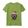Bouvier Des Flandres Cappello di Babbo Natale Divertente - Maglietta per Mamma e Papà con Collo a V - Ideale per Natale o Compleanni