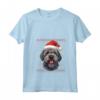 Bouvier Des Flandres Cappello di Babbo Natale Divertente - Maglietta per Mamma e Papà con Collo a V - Ideale per Natale o Compleanni