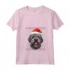 Bouvier Des Flandres Cappello di Babbo Natale Divertente - Maglietta per Mamma e Papà con Collo a V - Ideale per Natale o Compleanni
