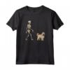 Divertente Bouvier Des Flandres Scheletro Cane Passeggiata Halloween Maglietta - Regalo per Amanti dei Cani - Ideale per Natale, Ringraziamento, Compleanni o San Valentino