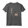Divertente Bouvier Des Flandres Scheletro Cane Passeggiata Halloween Maglietta - Regalo per Amanti dei Cani - Ideale per Natale, Ringraziamento, Compleanni o San Valentino