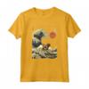 Bouvier Des Flandres Giapponese Kanagawa Wave Divertente Surf Cane Maglietta - Regalo Unico per Proprietari di Bouvier Des Flandres
