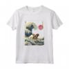 Bouvier Des Flandres Giapponese Kanagawa Wave Divertente Surf Cane Maglietta - Regalo Unico per Proprietari di Bouvier Des Flandres