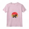 Bouvier Des Flandres - Cane vintage con tramonto Maglietta con Collo a V - Regalo per Amanti dei Cani - Ideale per Natale, Ringraziamento o San Valentino