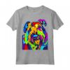 Bouvier Des Flandres Cane Artistico Divertente - Maglietta Colorata con Arte Pop - Abbigliamento per Amanti dei Cani