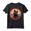 Carino Bouvier des Flandres Fiore Montagna Tramonto Cucciolo Cane Maglietta - Amore incondizionato per il tuo Bouvier des Flandres e la natura