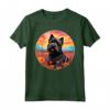 Carino Bouvier des Flandres Fiore Montagna Tramonto Cucciolo Cane Maglietta - Amore incondizionato per il tuo Bouvier des Flandres e la natura