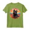 Carino Bouvier des Flandres Fiore Montagna Tramonto Cucciolo Cane Maglietta - Amore incondizionato per il tuo Bouvier des Flandres e la natura