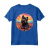Carino Bouvier des Flandres Fiore Montagna Tramonto Cucciolo Cane Maglietta - Amore incondizionato per il tuo Bouvier des Flandres e la natura