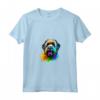 Bouvier des Flandres Pop Art - Dog Lover Splash Art Maglietta con Collo a V - Ideale per Amanti e Proprietari di Cani Bouvier des Flandres