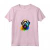Bouvier des Flandres Pop Art - Dog Lover Splash Art Maglietta con Collo a V - Ideale per Amanti e Proprietari di Cani Bouvier des Flandres