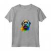 Bouvier des Flandres Pop Art - Dog Lover Splash Art Maglietta con Collo a V - Ideale per Amanti e Proprietari di Cani Bouvier des Flandres