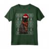 Natale Ugly Christmas Bovaro delle Fiandre Maglietta - Regalo per Amanti dei Cani - Santa Hat Xmas Design