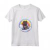 Donna Carino Bouvier des Flandres Colorful Rainbow Kawaii Puppy Dog Maglietta con Collo a V - Felicità tra le Nuvole - Ideale per Amanti dei Cani Bouvier des Flandres