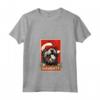Divertente Bouvier Des Flandres Natale Cattivo Vintage Maglietta con Collo a V - Regalo Unico per Cani Mamma o Papà
