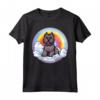 Carino Bouvier des Flandres Colorful Rainbow Kawaii Puppy Dog Maglietta - Felicità tra le nuvole - Ideale per Amanti dei Cani