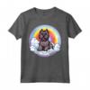 Carino Bouvier des Flandres Colorful Rainbow Kawaii Puppy Dog Maglietta - Felicità tra le nuvole - Ideale per Amanti dei Cani