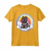Carino Bouvier des Flandres Colorful Rainbow Kawaii Puppy Dog Maglietta - Felicità tra le nuvole - Ideale per Amanti dei Cani