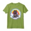 Carino Bouvier des Flandres Colorful Rainbow Kawaii Puppy Dog Maglietta - Felicità tra le nuvole - Ideale per Amanti dei Cani