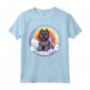 Carino Bouvier des Flandres Colorful Rainbow Kawaii Puppy Dog Maglietta - Felicità tra le nuvole - Ideale per Amanti dei Cani